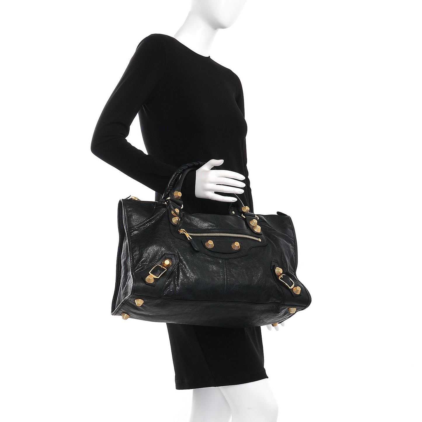 Agneau Giant 21 Gold Hardware Work Black