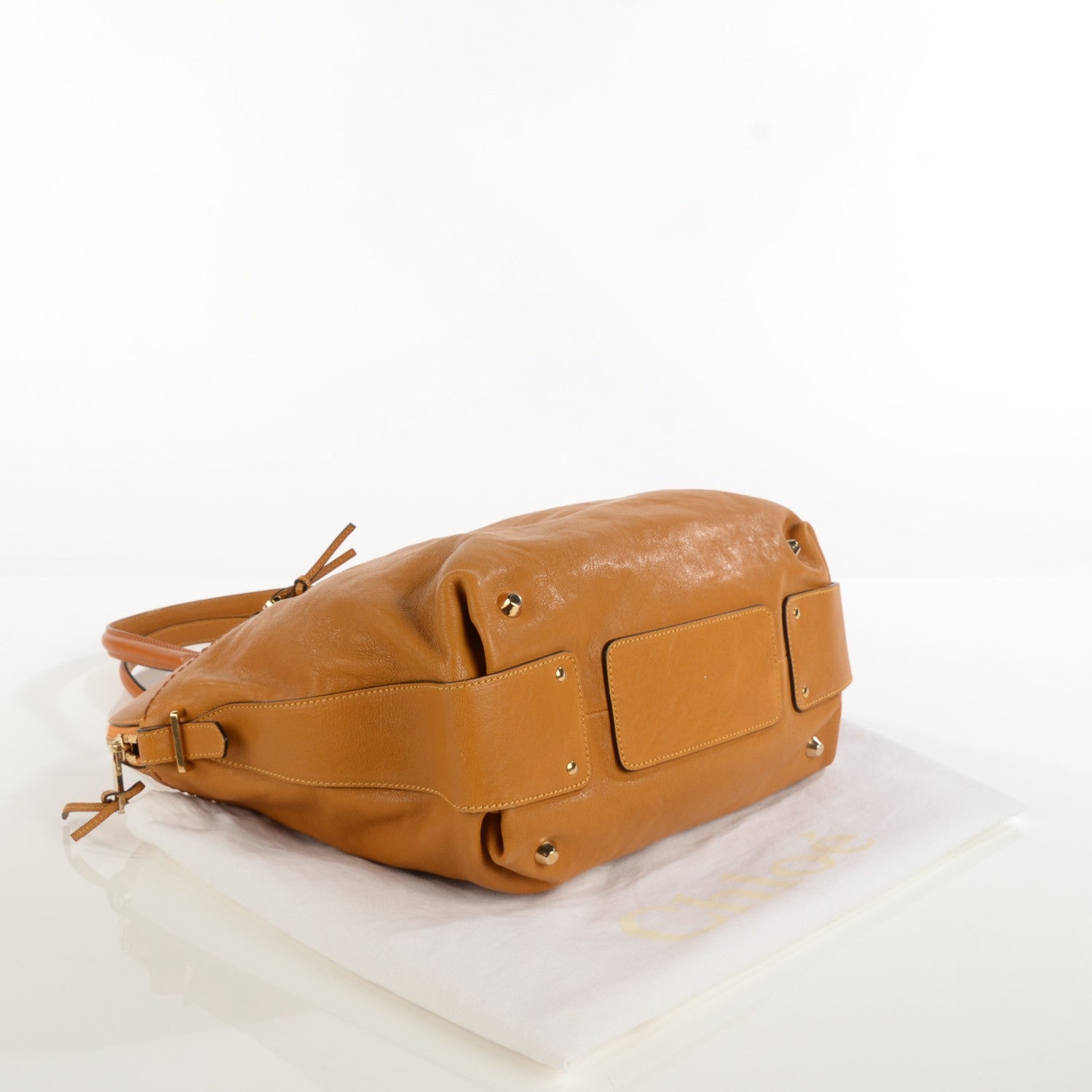 Chloe Grained Calfskin Large Angie Shoulder Bag Yellow 4 of 8
