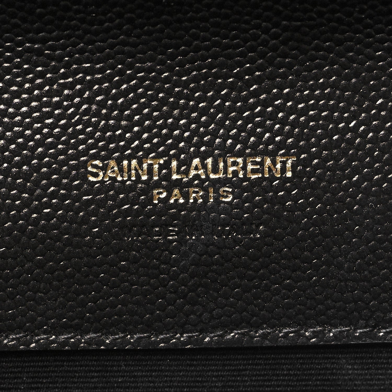 Saint Laurent SAINT LAURENT Grain De Poudre Matelasse Chevron Monogram Envelope Clutch Black 6 of 11