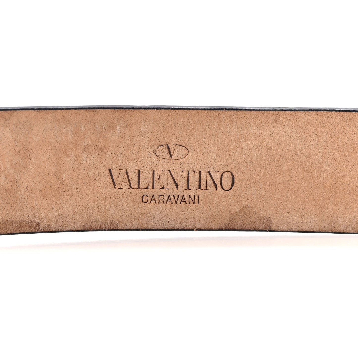 Glossy Calfskin VLogo Belt 80 32 Black
