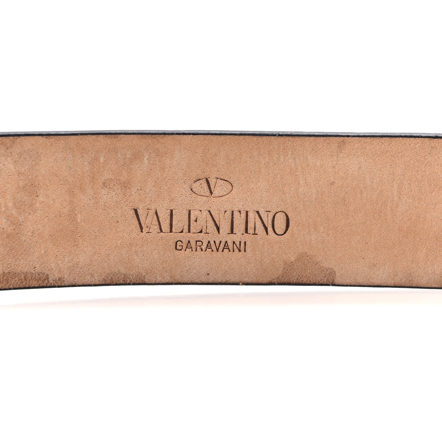 Valentino Garavani Glossy Calfskin VLogo Belt 80 32 Black 5 of 6