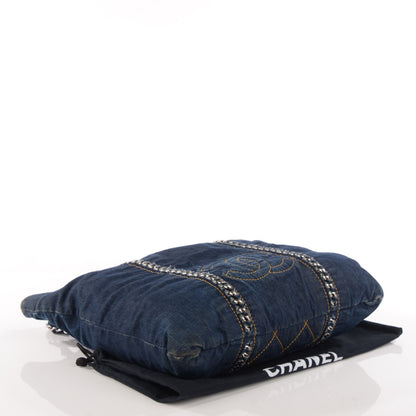 Chanel Denim North South Luxe Ligne Tote Dark Blue 4 of 7