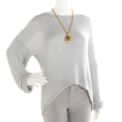 Chanel Resin CC Clover Necklace Gold 2 of 5