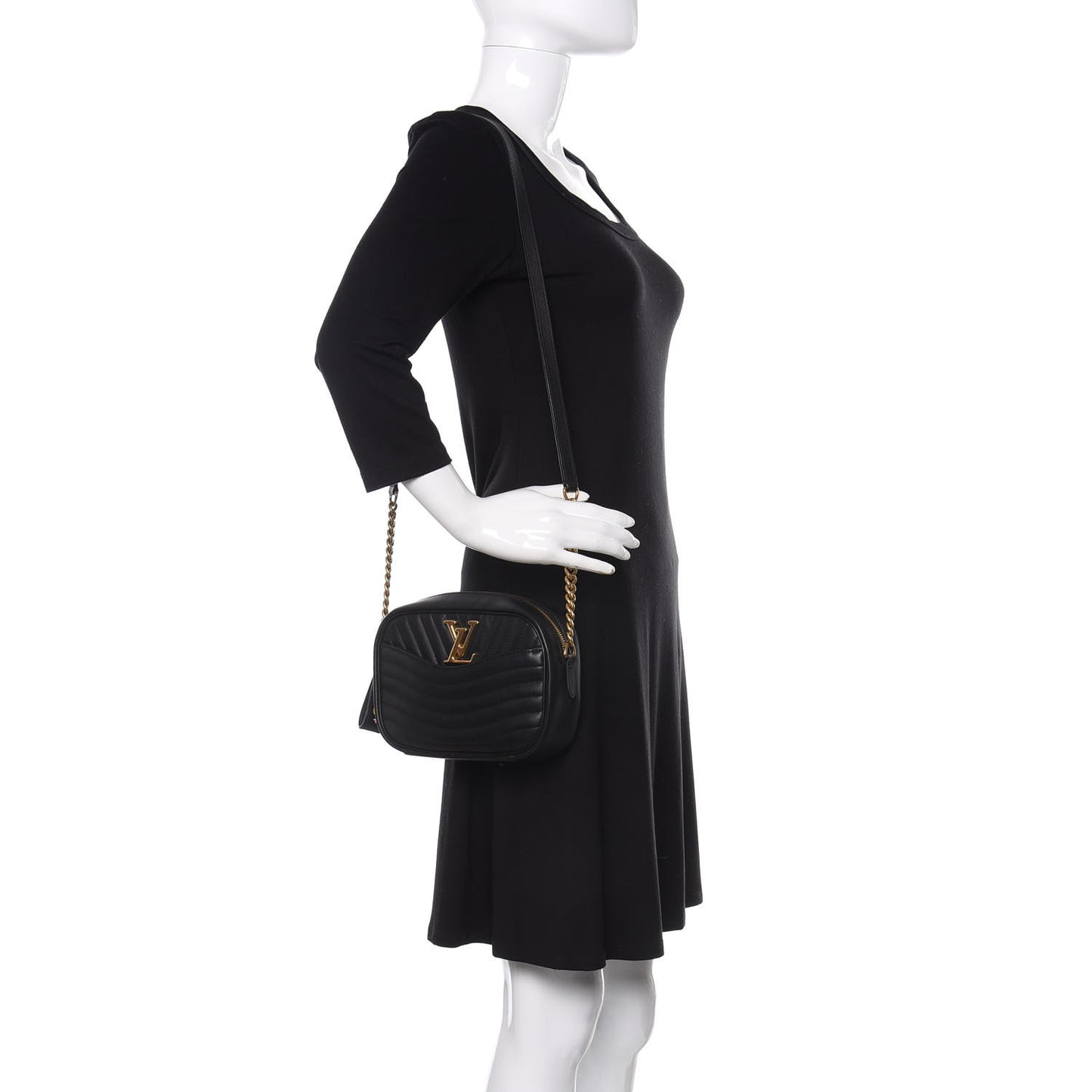 Calfskin New Wave Camera Bag Black