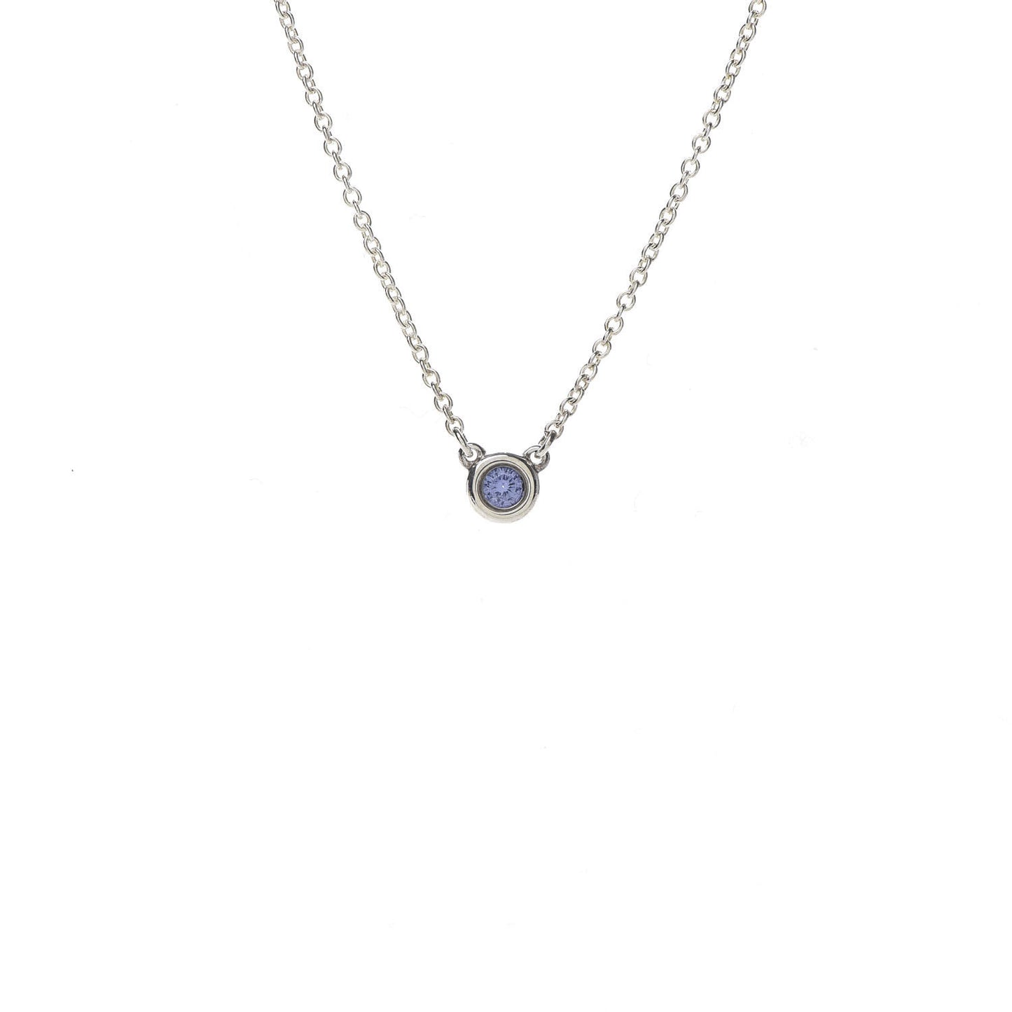 Sterling Silver Tanzanite .07ct Elsa Peretti Color By The Yard Necklace