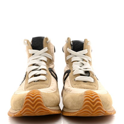 Loewe Nylon Suede Flow Runner High Top Sneakers 37 Gold Black 2 of 12