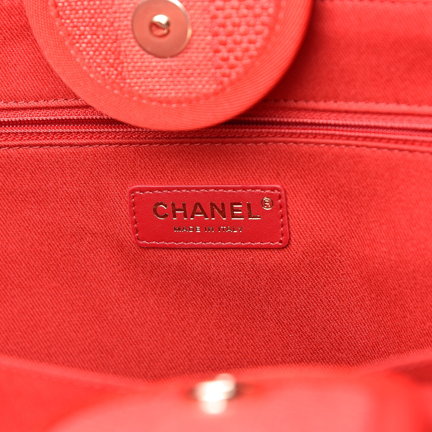 Chanel Straw Raffia Calfskin Striped Large Deauville Tote Red 6 of 11