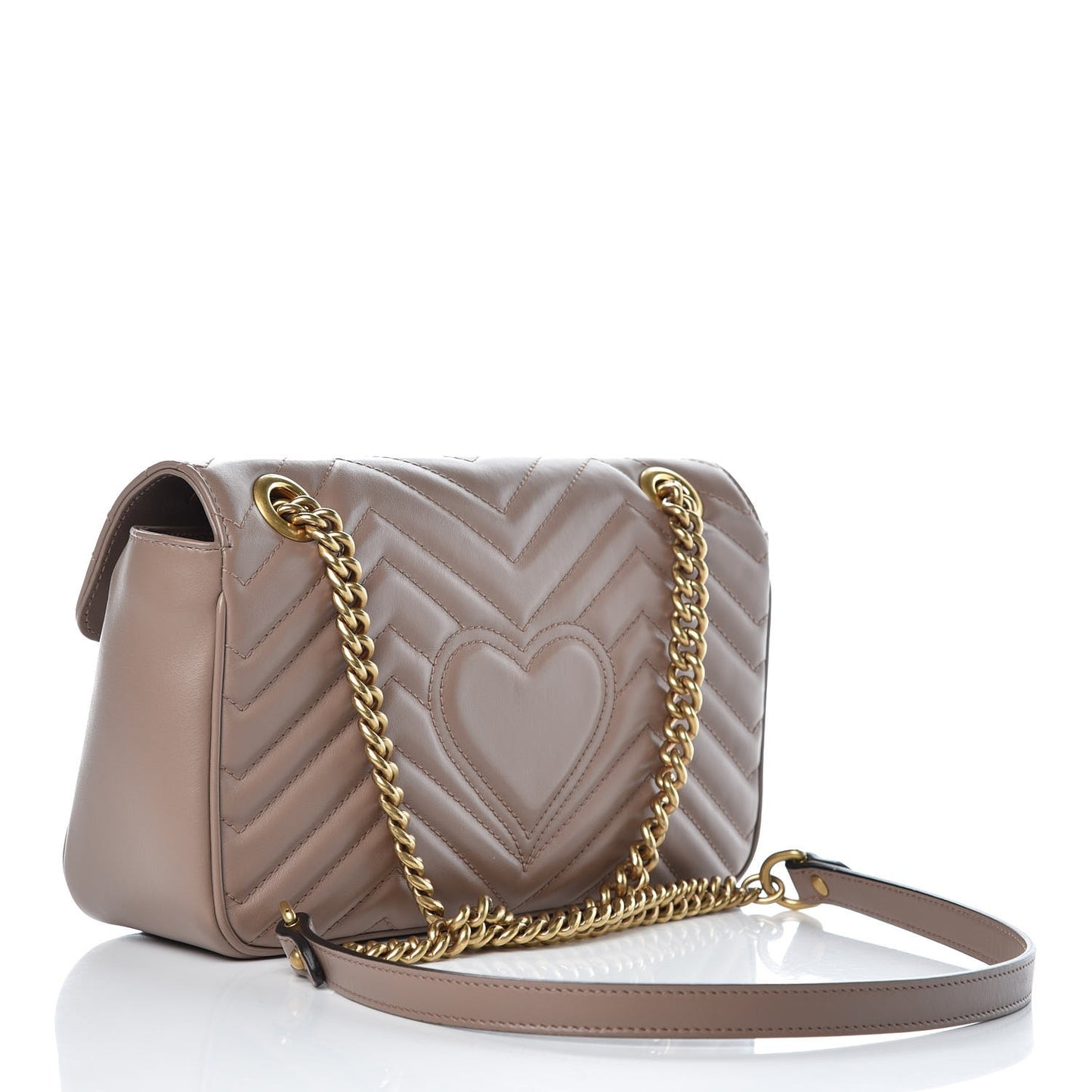 Calfskin Matelasse Small GG Marmont Shoulder Bag Porcelain Rose