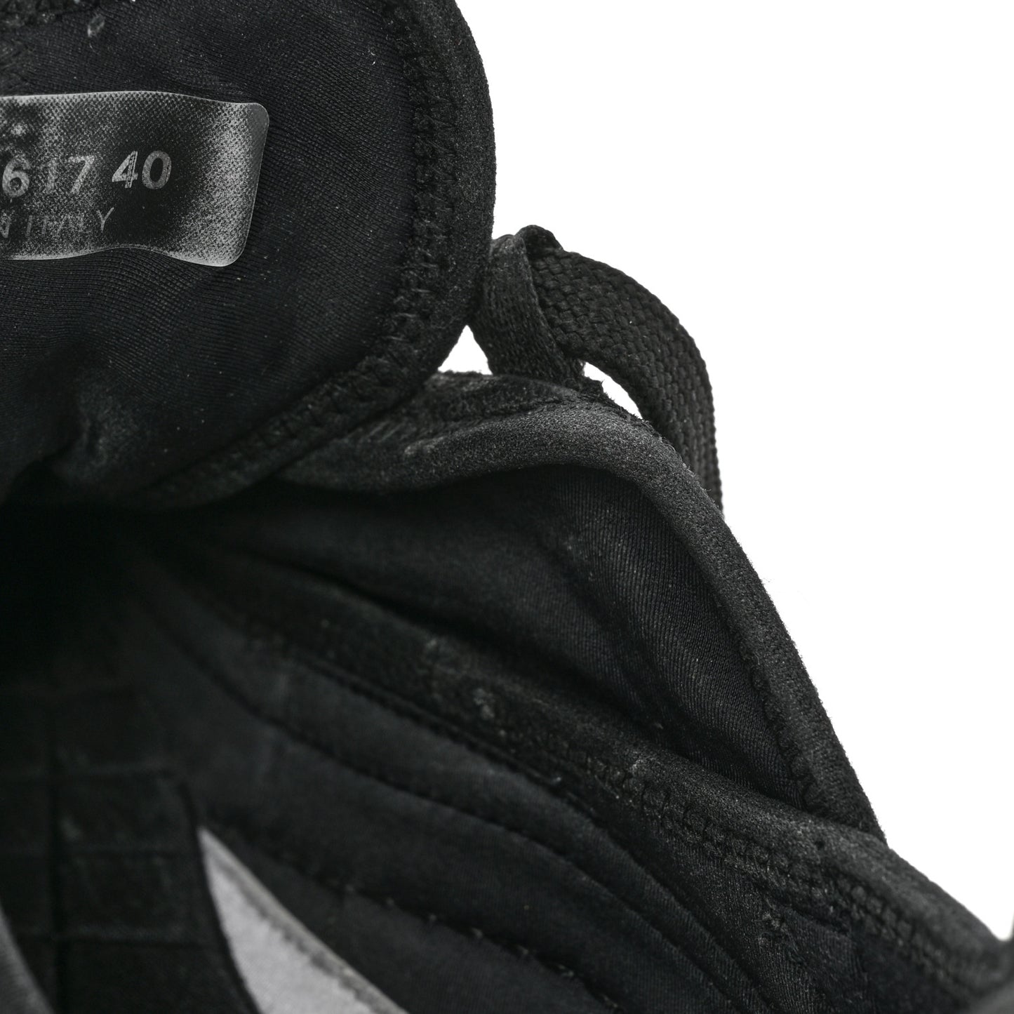 Velvet Calfskin Mixed Fibers CC Sneakers 40 Black