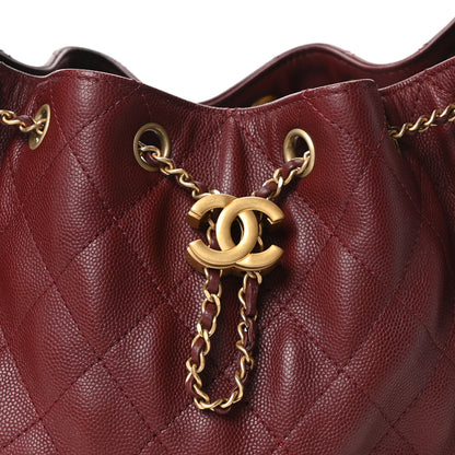 Chanel Caviar Quilted Small Chanel 25 Handbag Burgundy 8 of 11