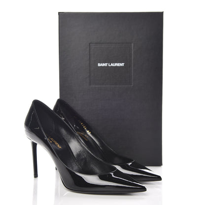 Saint Laurent Patent Calfskin Zoe 85 Pumps 37 Black 9 of 9