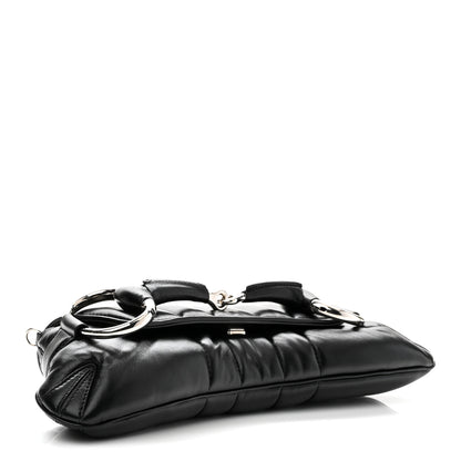 Gucci Nappa Vertical Matelasse Medium Maxi Horsebit Chain Shoulder Bag Black 4 of 10
