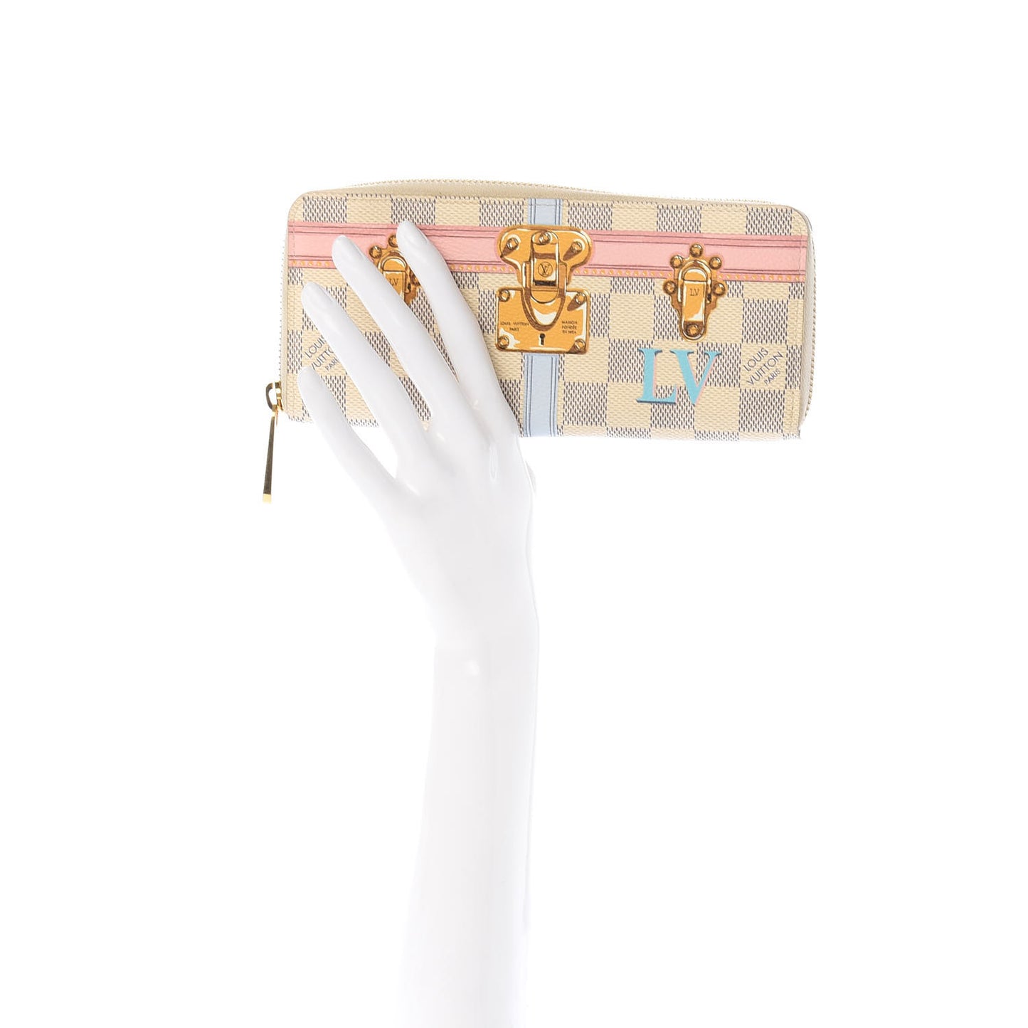 Damier Azur Summer Trunks Clemence Wallet
