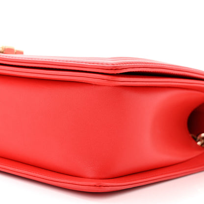 Chanel Calfskin Quilted New Medium Boy Flap Red 10 of 11