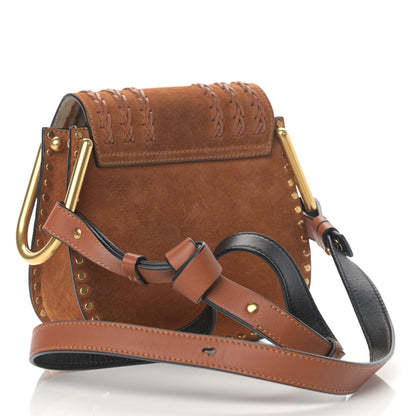 Chloe Suede Calfskin Braided Mini Hudson Shoulder Bag Caramel 2 of 10