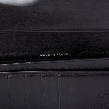 Chanel Metallic Aged Calfskin Quilted Reissue Long Flap Wallet So Black 9 of 11
