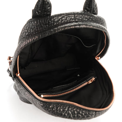 Alexander Wang Pebbled Lambskin Dumbo Backpack Black Rose Gold Hardware 5 of 7