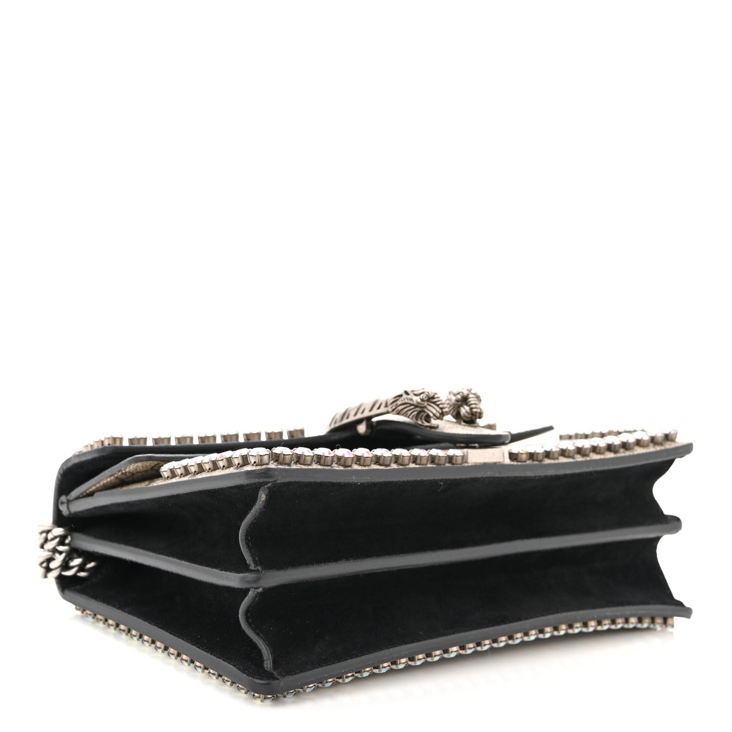 GG Supreme Monogram Crystal Small Dionysus Shoulder Bag Black