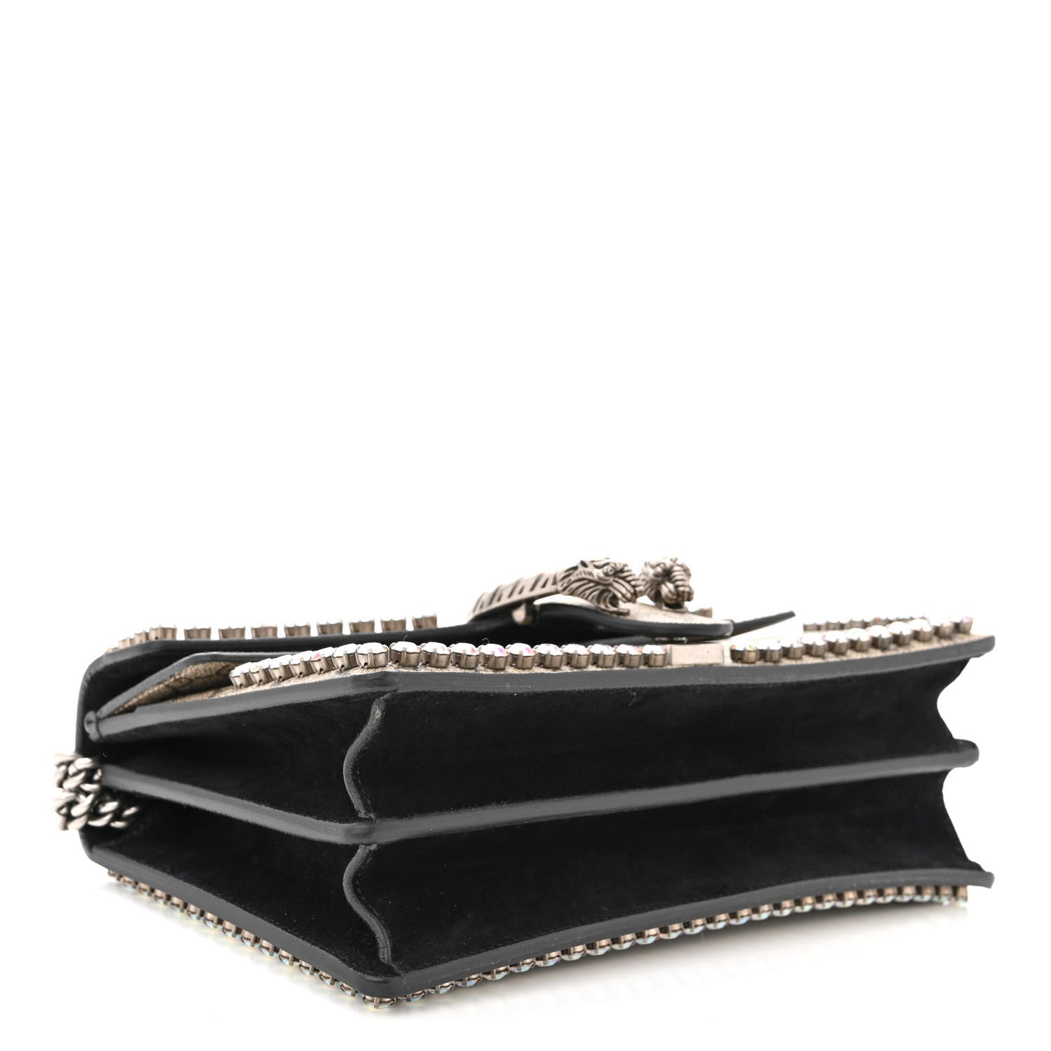 Gucci GG Supreme Monogram Crystal Small Dionysus Shoulder Bag Black 4 of 11