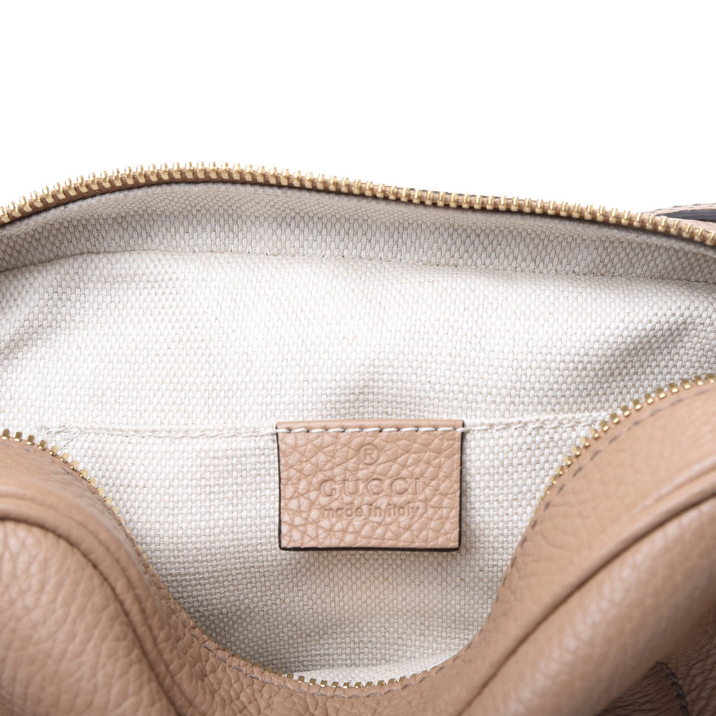 Pebbled Calfskin Small Soho Disco Bag Rose Beige