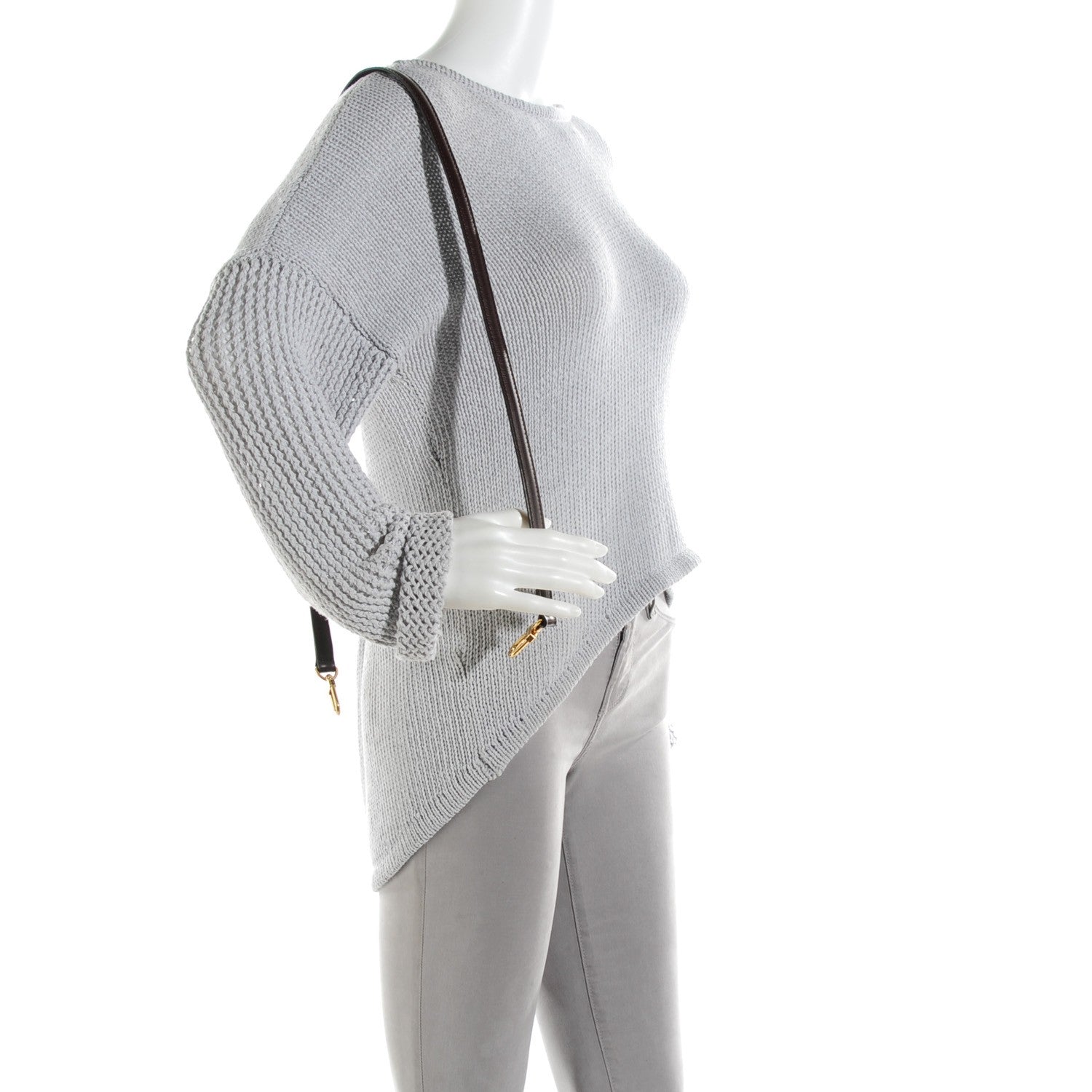 Louis Vuitton Calfskin 16mm Adjustable Shoulder Strap Brown 2 of 5