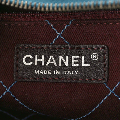 Chanel Caviar Quilted Small Deauville Bowling Bag Blue 6 of 8