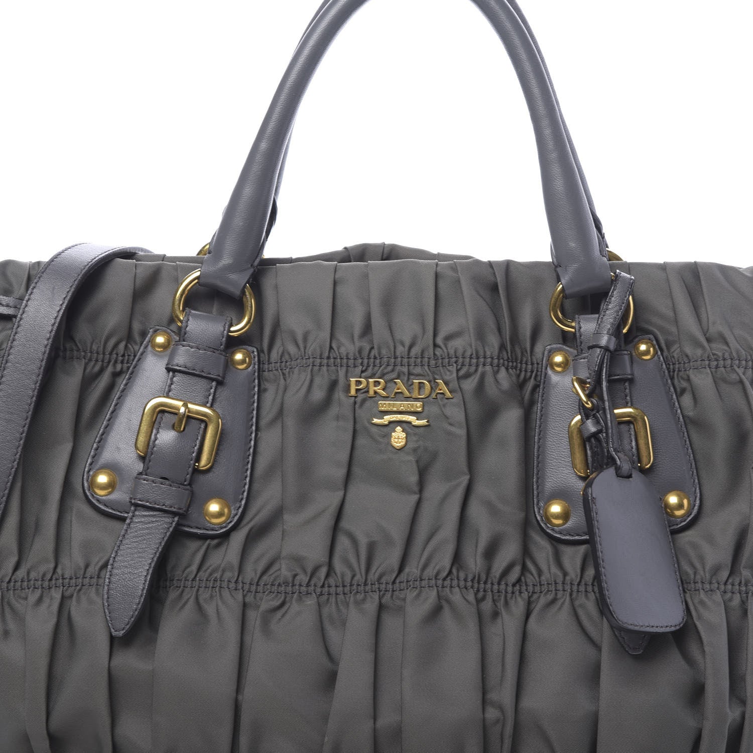 Prada Tessuto Nylon Gaufre Tote Mercurio 13 of 15