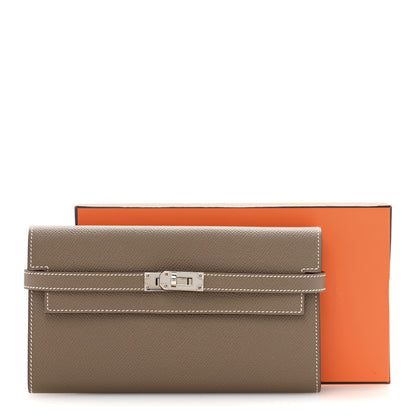 Hermes Epsom Kelly Longue Wallet Etoupe 11 of 11