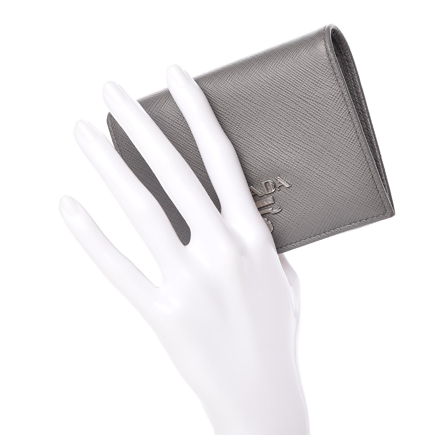 Prada Saffiano Multicolor Compact Wallet Marmo Pesca 2 of 10