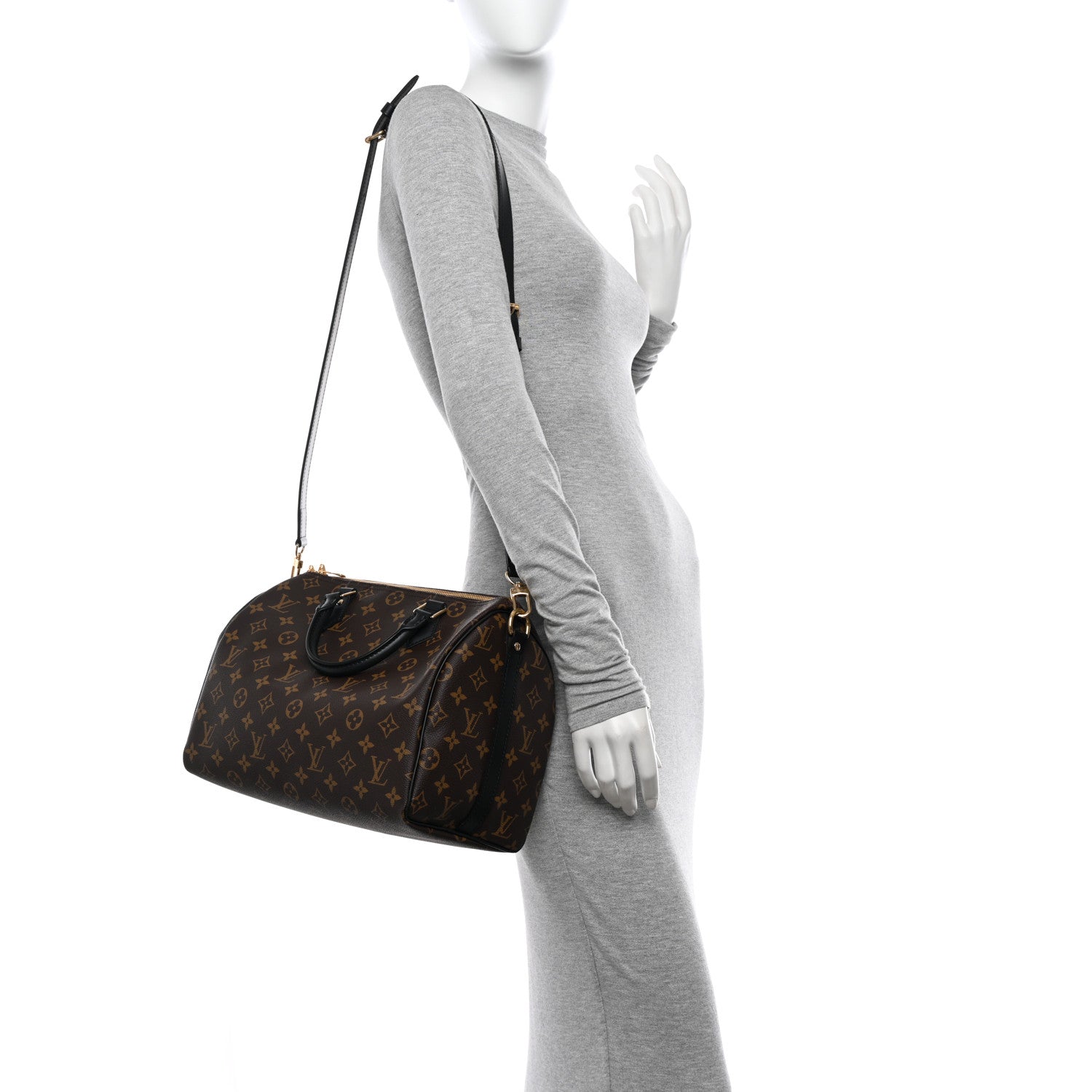 Louis Vuitton Monogram My World Tour Speedy Bandouliere 30 Black 2 of 12