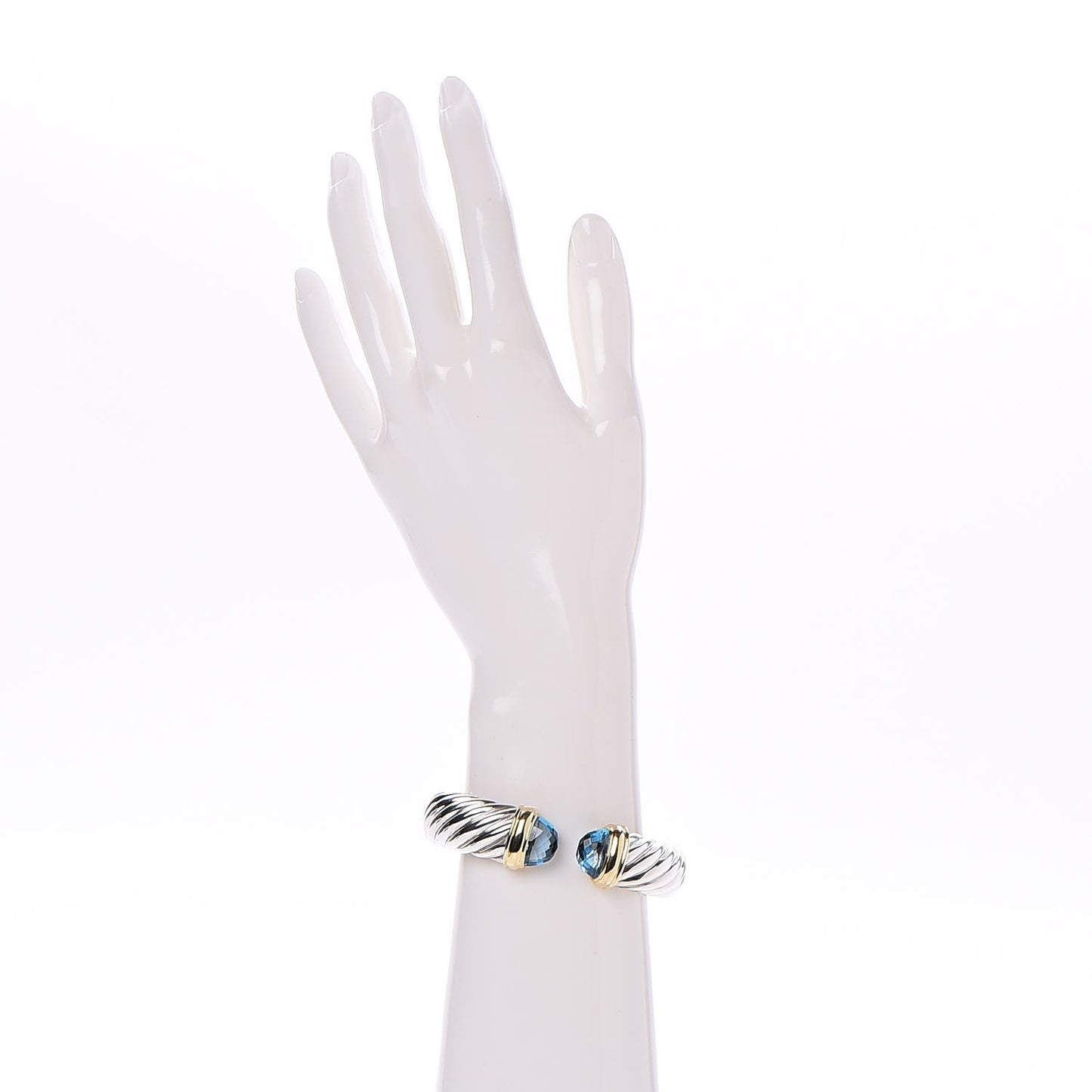 Sterling Silver 18K Yellow Gold Blue Topaz Waverly Bracelet