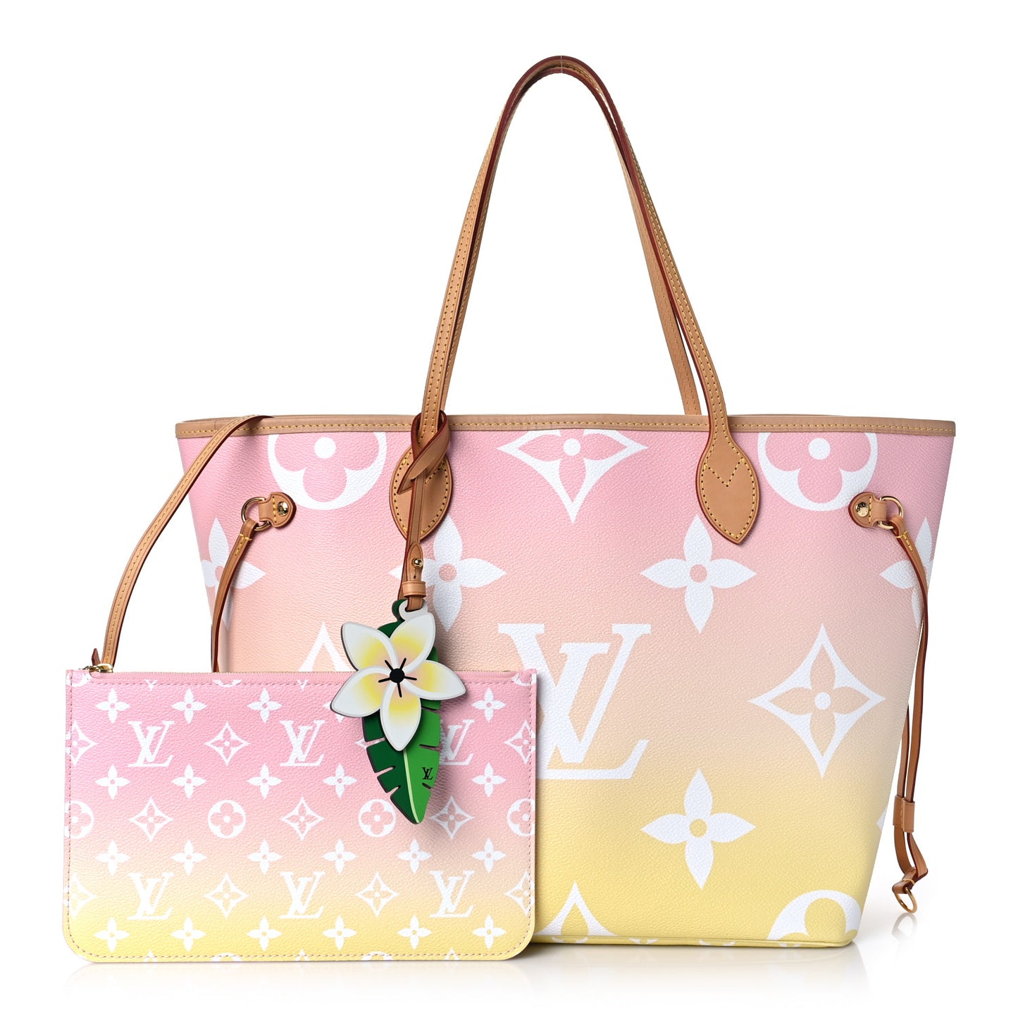 Monogram Giant By The Pool Neverfull MM Light Pink