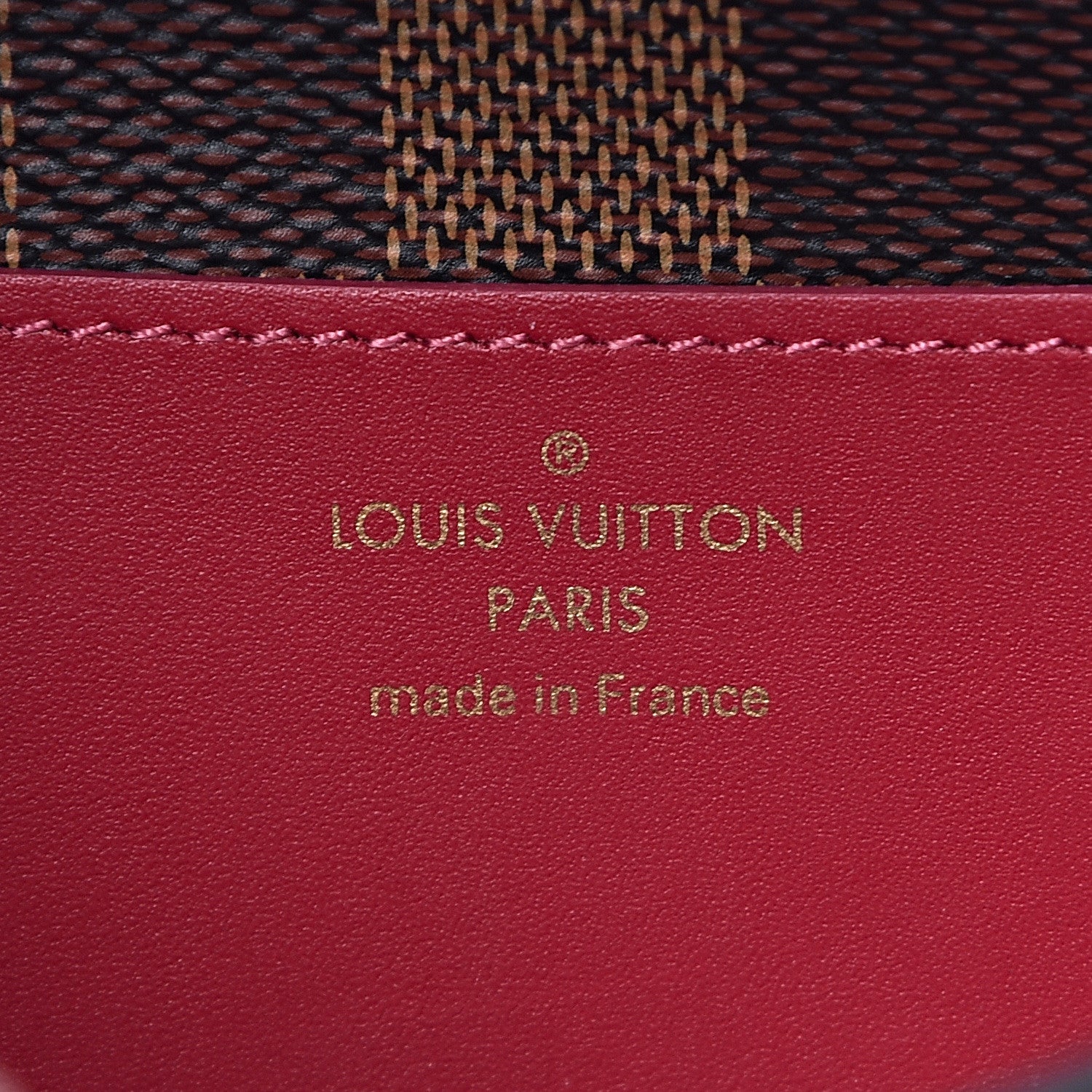 Louis Vuitton Damier Ebene Croisette Chain Wallet Scarlet 6 of 11