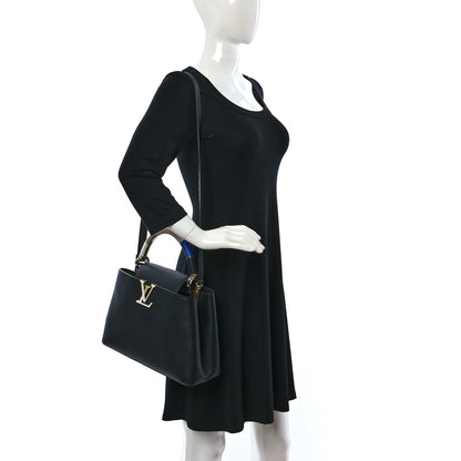 Louis Vuitton Taurillon Kintsugi Capucines MM Black 2 of 8