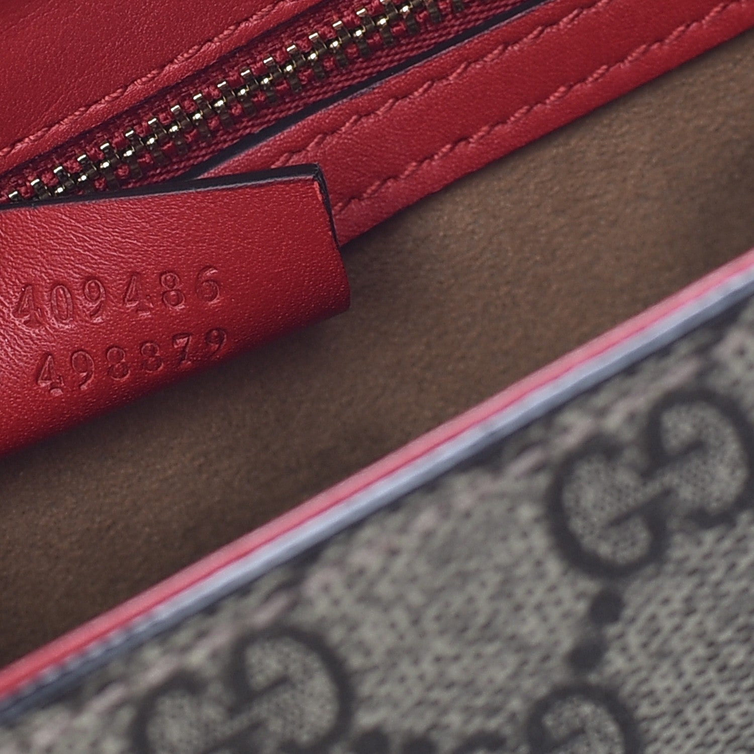 Gucci GG Supreme Monogram Calfskin Medium Padlock Shoulder Bag Beige Hibiscus Red New Rosette 8 of 10