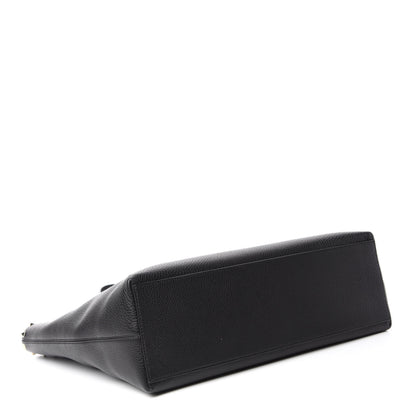 Valentino Garavani Grained Calfskin Rockstud Shoulder Tote Black 4 of 9