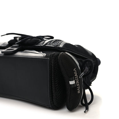 Balenciaga Faux Calfskin Fabric Medium Sneakerhead Top Handle Bag Black 9 of 11
