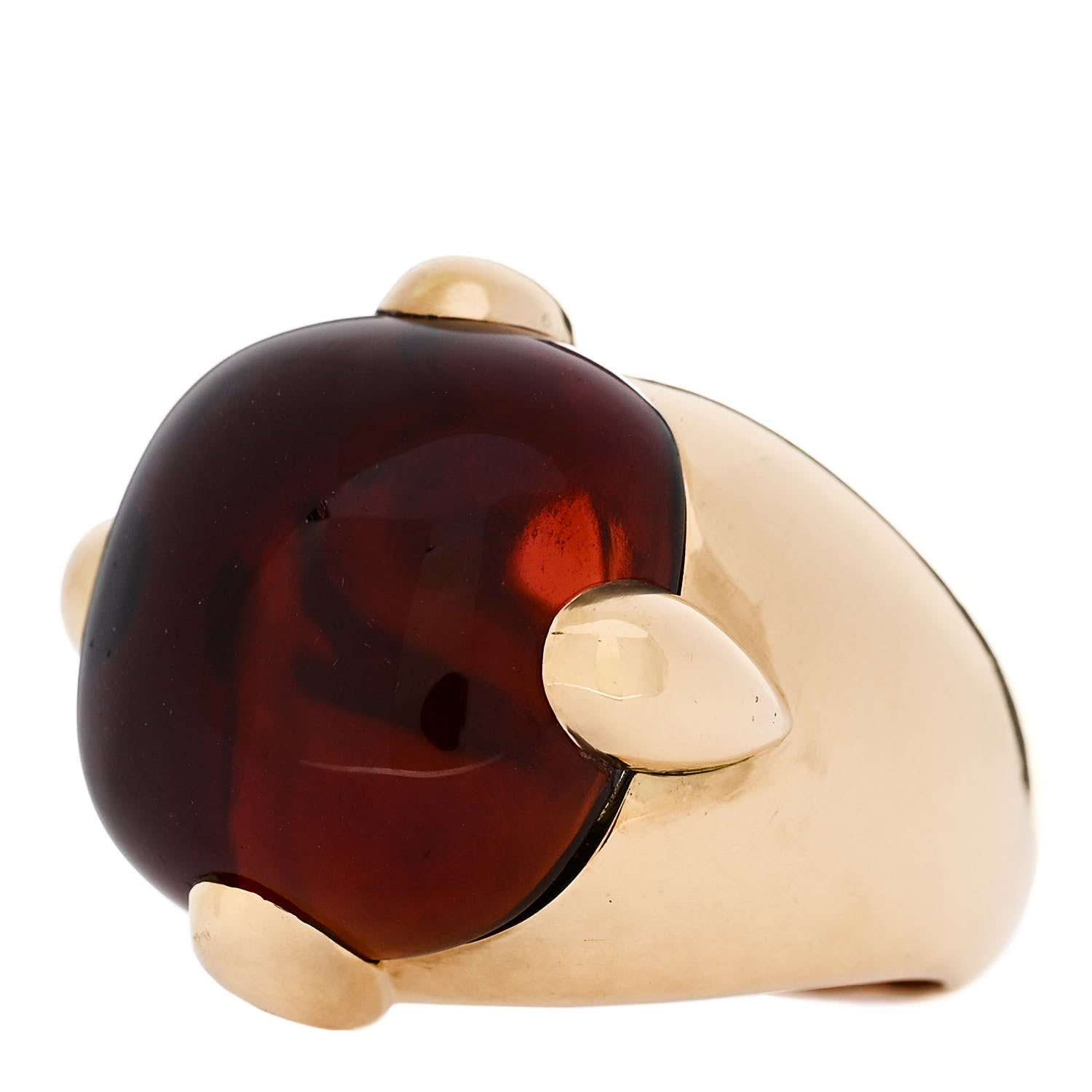 Pomellato 18K Yellow Gold Garnet Griffe Ring 56 7.5 3 of 6