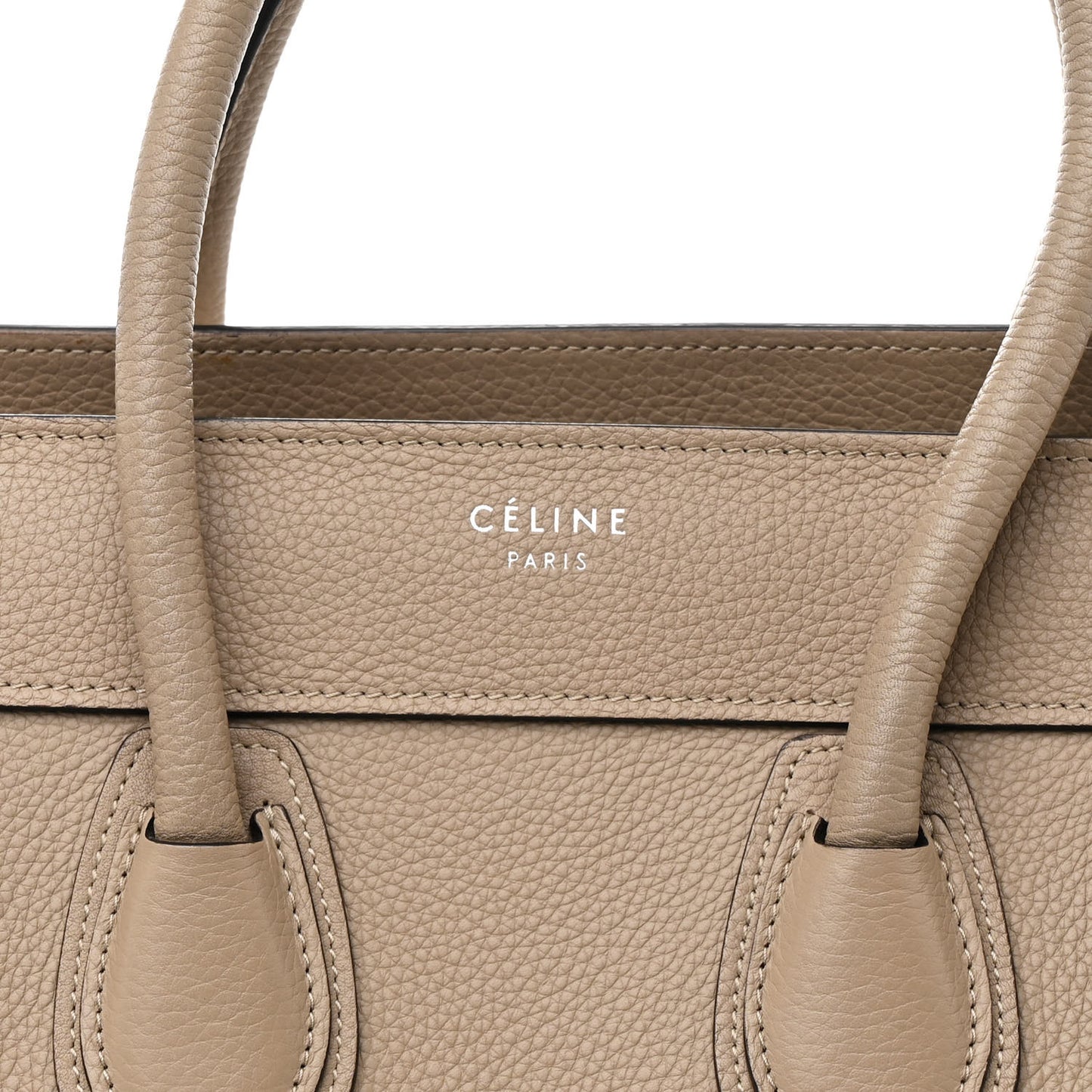 Drummed Calfskin Micro Luggage Dune