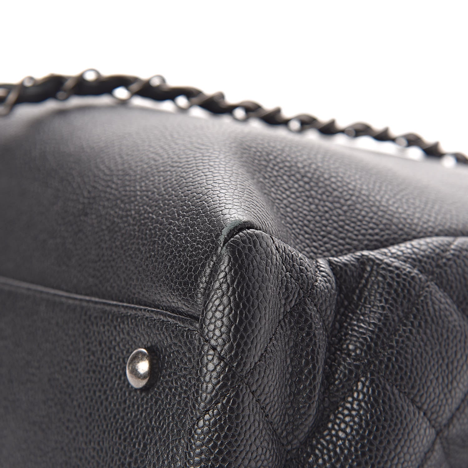 Chanel Caviar Lambskin Quilted Large Coco Break Shopping Bag Black 14 of 15