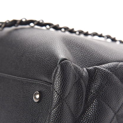 Chanel Caviar Lambskin Quilted Large Coco Break Shopping Bag Black 14 of 15