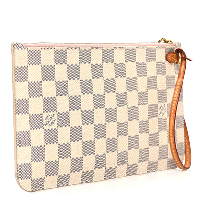 Louis Vuitton Damier Azur Neverfull MM GM Pochette Rose Ballerine 3 of 7