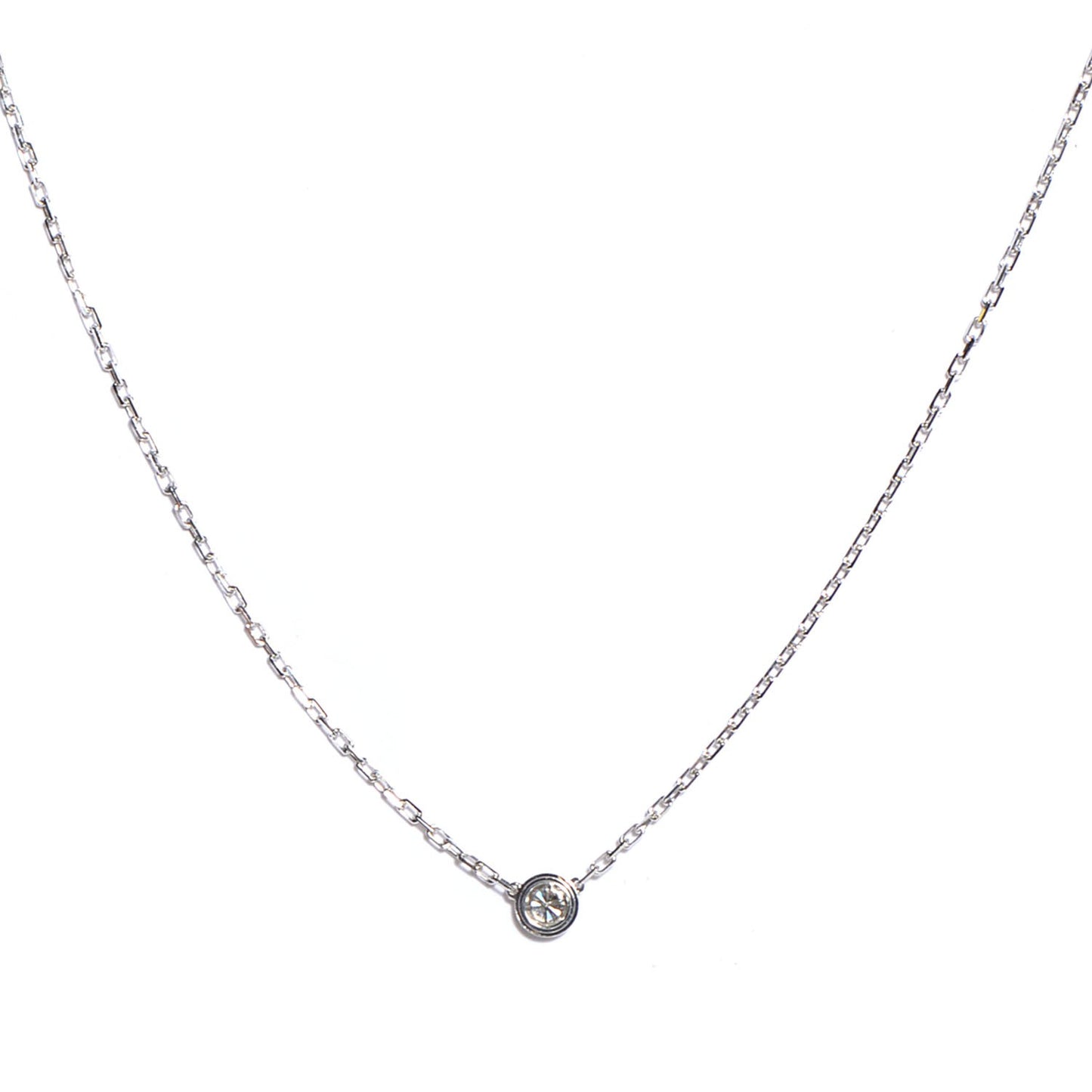 18K White Gold Diamond SM D'Amour Pendant Necklace