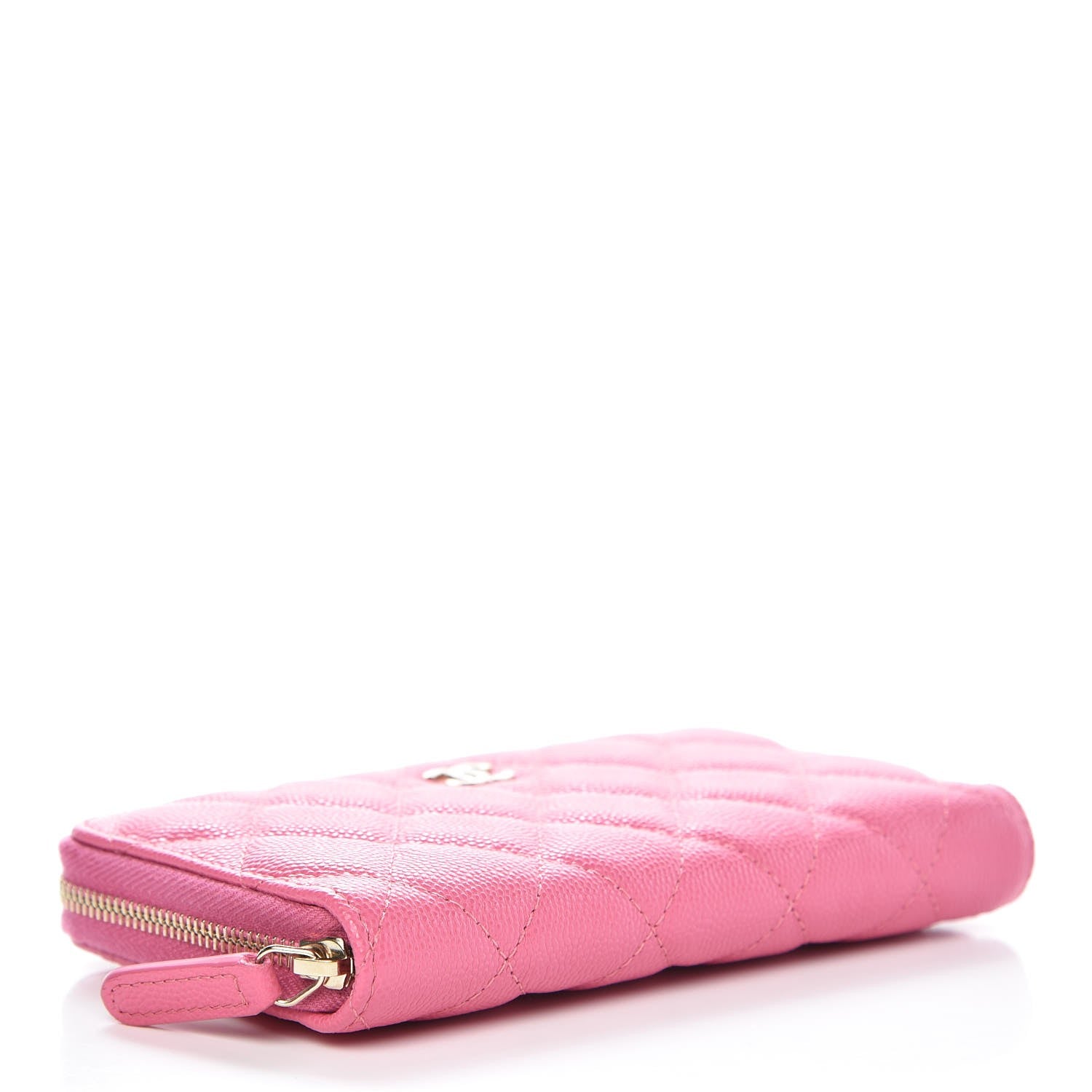 Chanel Caviar Quilted Small Zip Around Wallet Pink 4 of 9