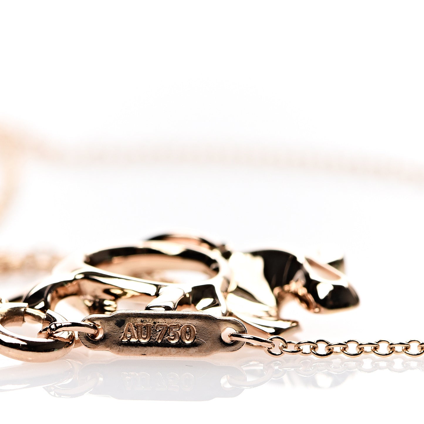 18K Rose Gold Diamond Save The Wild Elephant Pendant Necklace