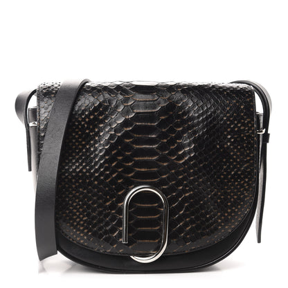 3.1 Phillip Lim 3.1 Snake-Cut Calfskin Alix Saddle Crossbody Bag Black 1 of 11