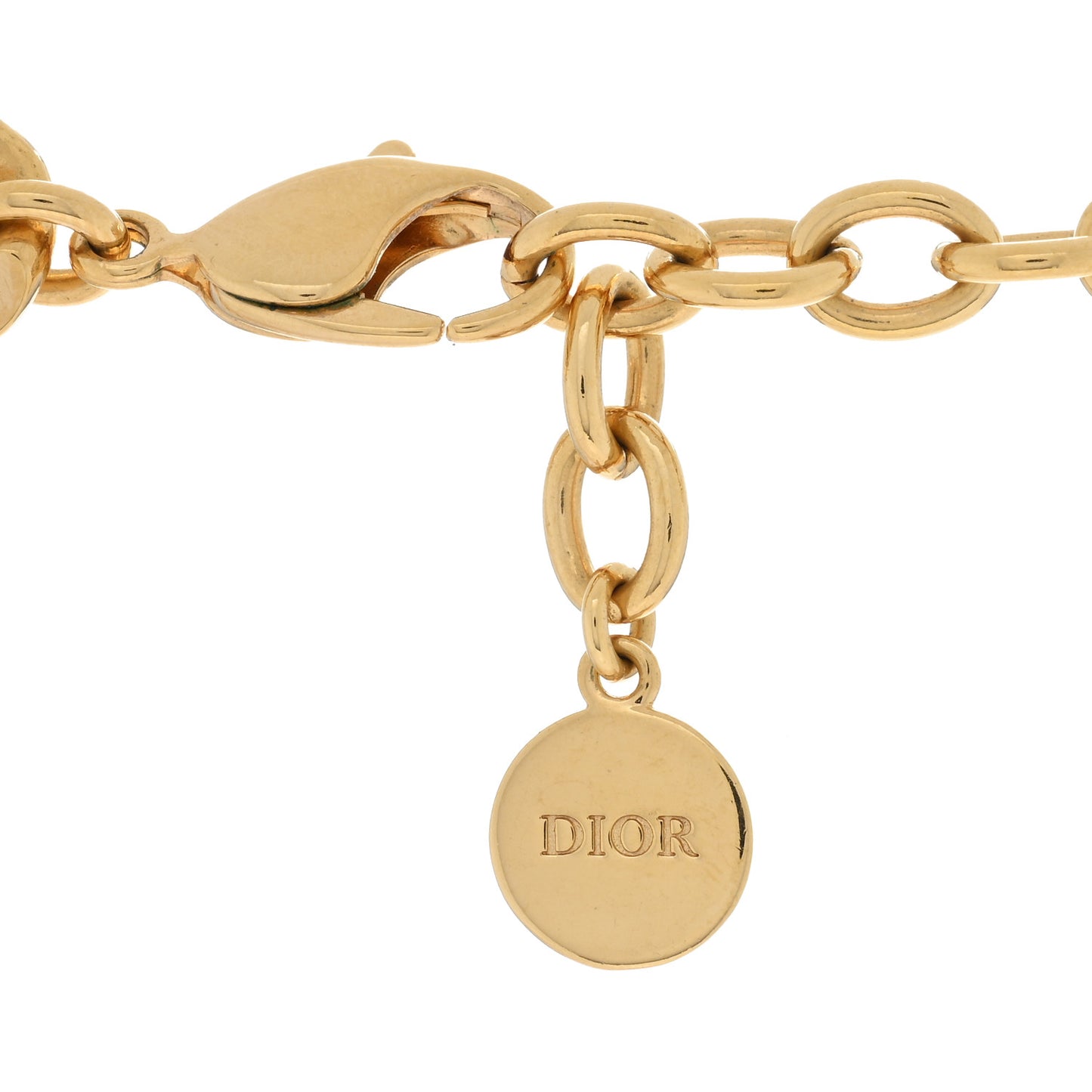 Metal CD Choker Necklace Gold