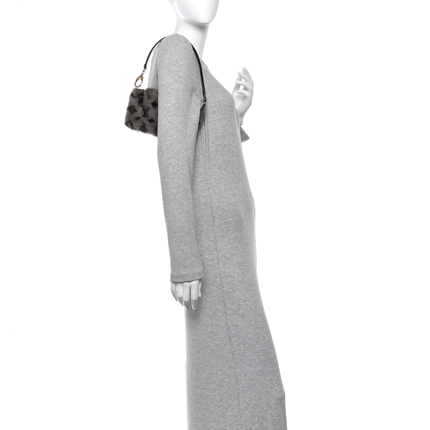 Louis Vuitton Monogram Mink Vison Milla MM Grey 2 of 9
