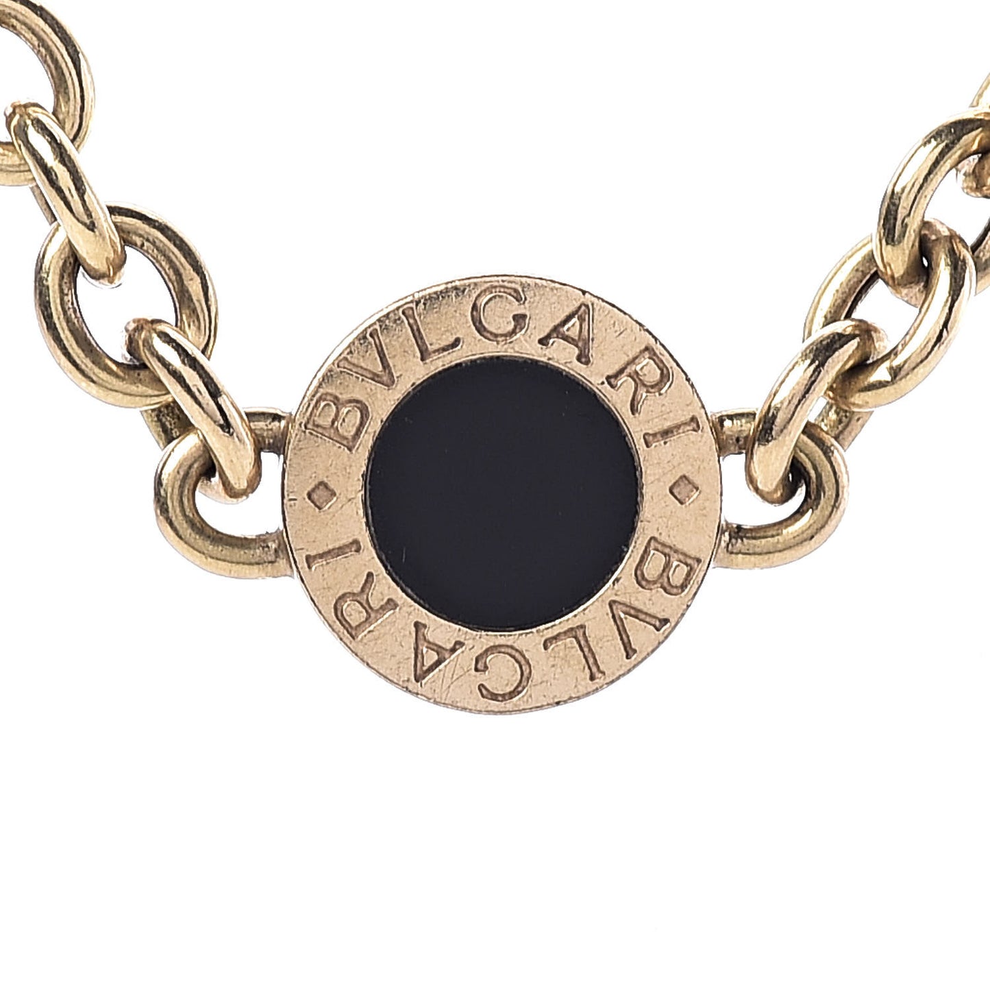 18K Yellow Gold Black Onyx BVLGARI BVLGARI Station Necklace