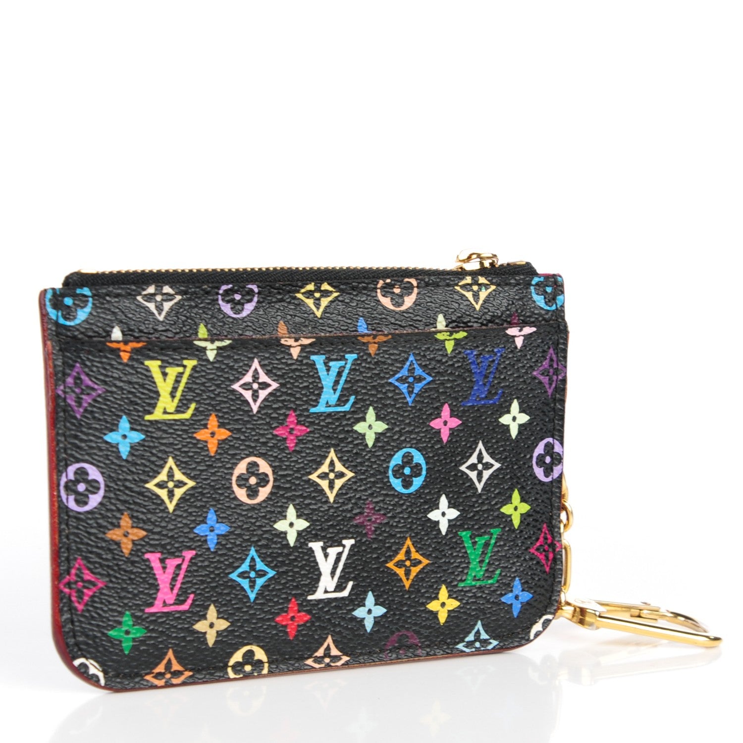 Louis Vuitton Monogram Multicolor Key Pouch Black Grenade 3 of 8